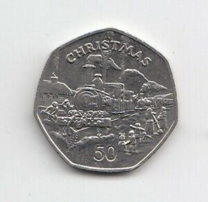 1984 Isle Of Man Christmas 50p