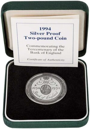 1994 UK Coin £2 Silver Proof Bank Of England