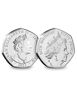 Isle Of Man Queens 95th Birthday 50p 2000 Portrait