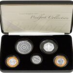 2007 UK The Piedfort Collection Silver 5-Coin Set