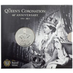 2013 Queen Elizabeth II Coronation 60th Anniversary Five Pound Crown Brilliant Uncirculated Coin In Folder