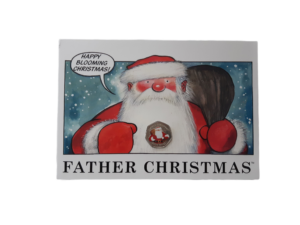 2018 Gibraltar Coloured Father Christmas 50p Coin in card