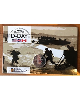 2019 Gibraltar 75th Anniversary of D-Day 50p Fifty Pence Coin Pobjoy Mint