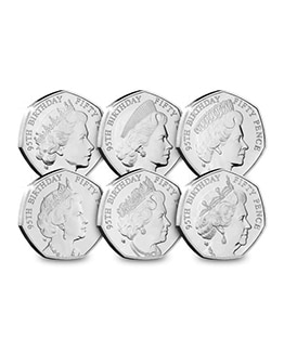 2021 Queen Elizabeth II 95th Birthday 50p set