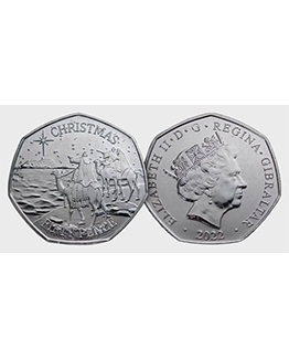 2022 Gibraltar Christmas Circulation 50p