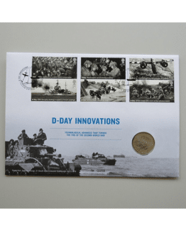 2019 D-Day Innovations BU 2 Pounds Coin Cover - Royal Mail First Day Cover