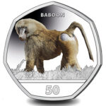 2018 Gibraltar Primates Coloured The Baboon 50p