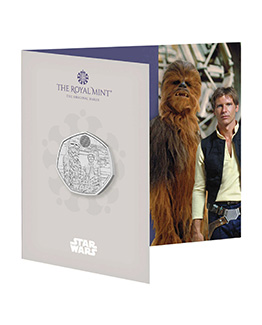 Star Wars Han Solo and Chewbacca 2024 UK 50p Brilliant Uncirculated Coin