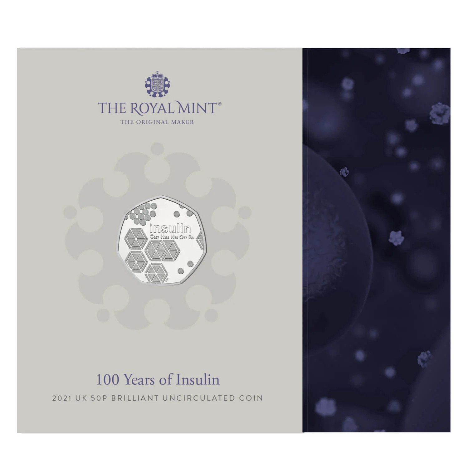 100 Years of Insulin 2021 UK 50p Brilliant Uncirculated Coin