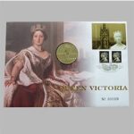 2001 QUEEN VICTORIA £5 Five Pounds Coin Stamp Cover