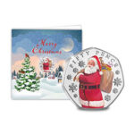 Father Christmas Colour BU 50p Card