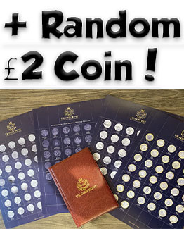 UKCH ALBUM + SET OF PERFORATED INSERTS + RANDOM £2 COIN