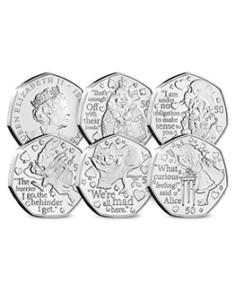 2021 Alice in Wonderland 50p set