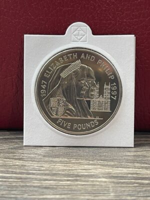 1997 Jersey Golden Wedding Anniversary £5 Brilliant Uncirculated (BUNC)