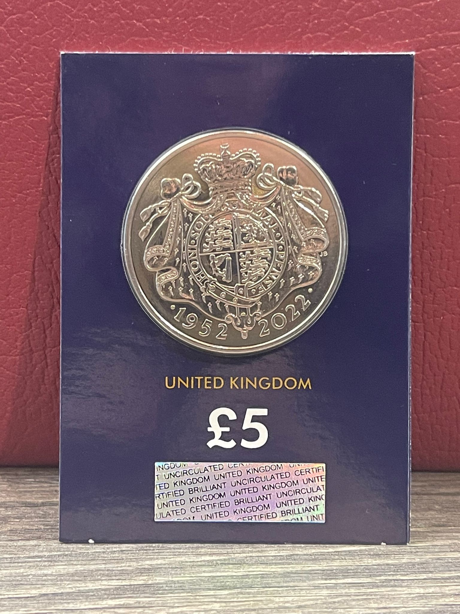 2022 Platinum Jubilee UK £5 CC Certified BU (JC Portrait)