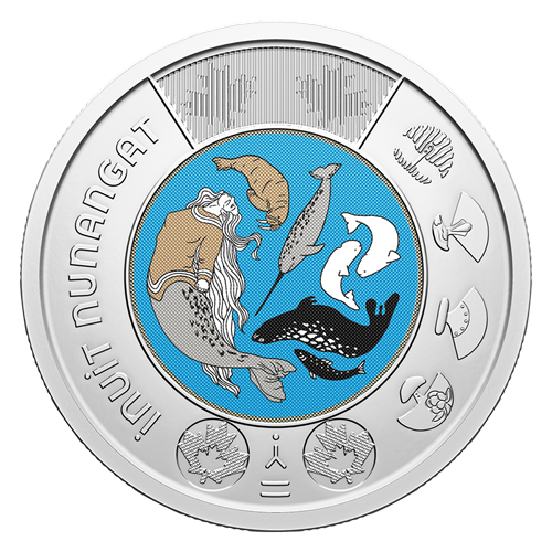 2024 Canada $2 Inuit Nunangat Coloured UNC Coin in Capsule