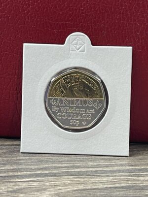 2022 Guernsey Platinum jubilee - Animus By Wisdom And Courage Dual Plated 50p