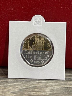 2022 Guernsey Platinum jubilee - Defender Of The Faith Dual Plated 50p