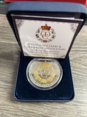 2010 Prince William and Catherine Royal Engagement Silver Commemorative Coin