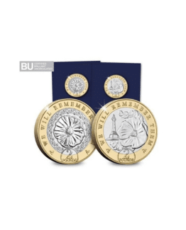 2021 Isle of Man Remembrance BU £2 Poppy Coin Set